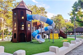 新北首座兒童設計遊樂場 中和華福公園「歡樂城堡」啟用