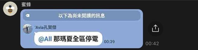 那玛夏区长一度表示全区停电。（民眾提供）