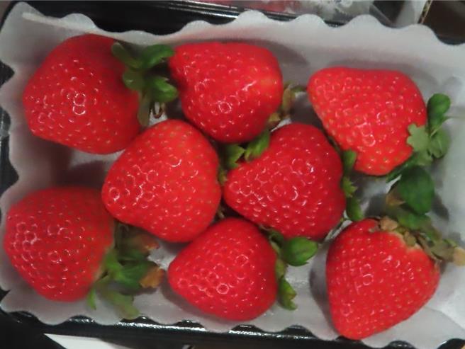 食药署公布3批日本进口鲜草莓检出农药残留不合格。（食药署提供）