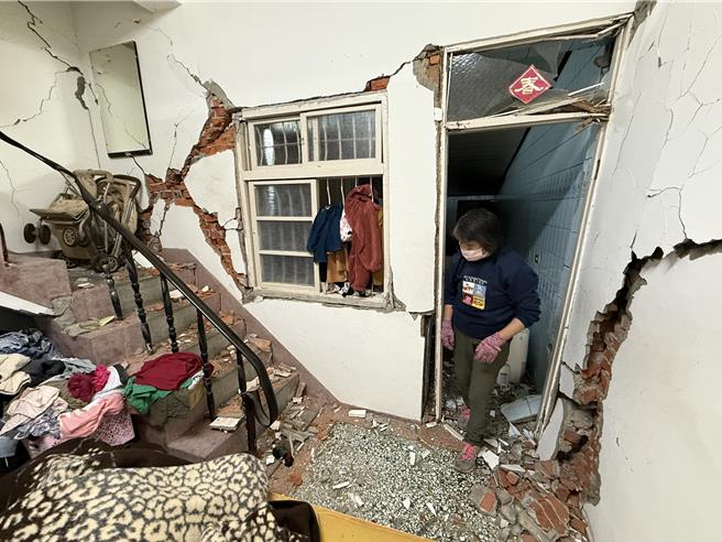 楠西区茄拔路238号严重受损。（宝智华摄）