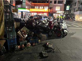 淡水竹圍驚險追逐  員警遭撞負傷