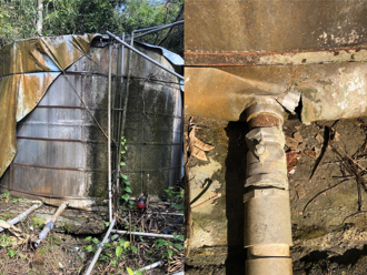 嘉義大埔6.4強震鬧水荒 水塔破損嘸人修 居民接水過年