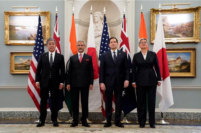 日美澳印「四方安全對話」（Quad）外長會議。路透社