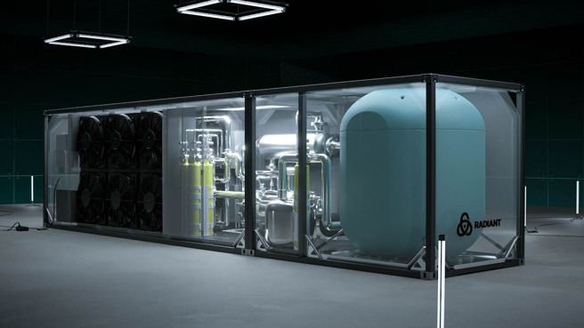 美国希尔空军基地计画安装小型核反应炉 ，尺寸只有一个货柜那么大，可以简单的运输，包括空运。(图/Radiant Nuclear)