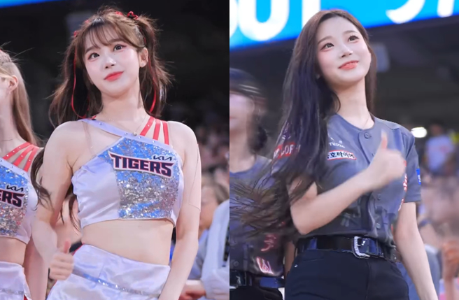 李珠珢因魔性应援曲「三振舞」暴红，成为年度话题啦啦队女神。（图／IG@0724.32）