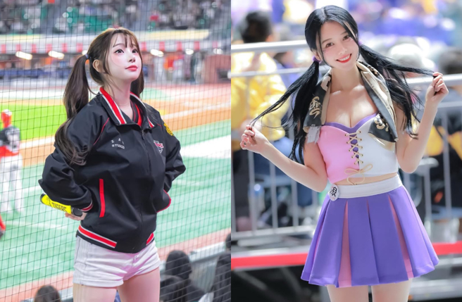 李珠珢（左）正式加盟富邦啦啦队，李雅英是否续留成关注焦点。（图／IG@0724.32、yyyoungggggg）