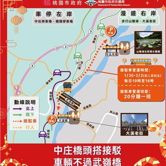 春節預估大溪塞爆 交通局提供接駁車警方交管