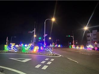 澎湖市區點亮春節景觀 槽化島妝點燈飾迎返鄉遊子  