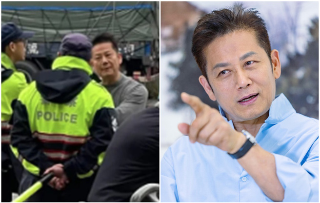 徐乃麟昨因违停遭到警方开单。（翻摄自爆料公社二社、中时资料照）