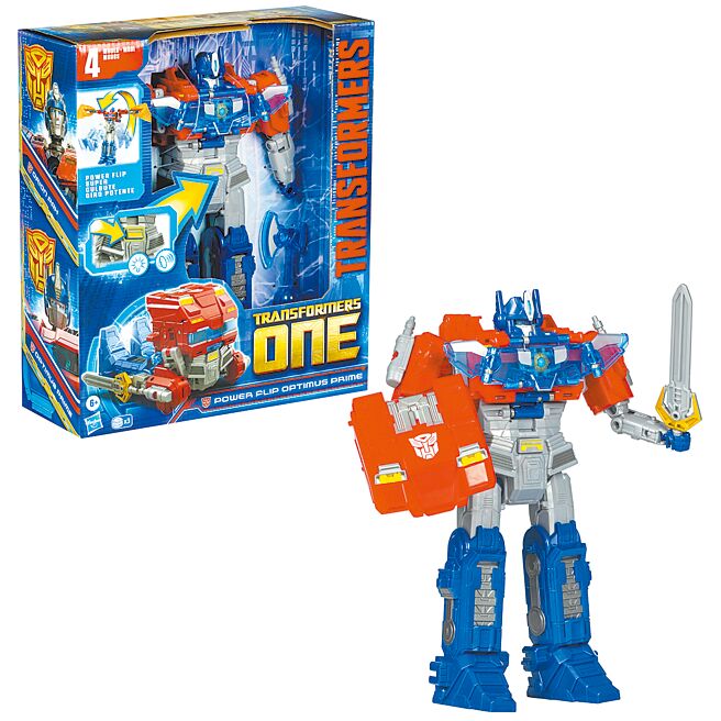 孩之寶引進「變形金剛電影源起POWER FLIP動能翻轉柯博文」，是業者推薦的送禮首選。（孩之寶提供）