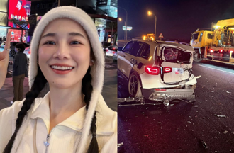 百萬大胃王正妹國道上遭酒駕追撞「氣囊全爆」 送醫後才有記憶