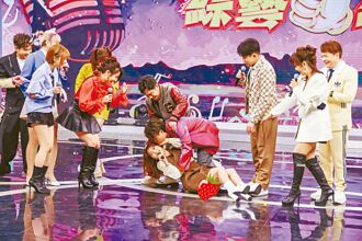 陳孟賢嘟嘴索吻 吳美琳倒地力抗