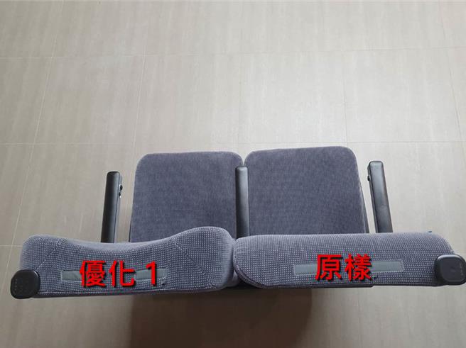 台铁公司25日公布EMU3000型城际电联车600辆椅背优化票选结果。（台铁公司提供）