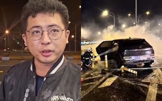 楊梅火燒車…衝超商拿剪刀勇救後座童 板模工還原冒死救命過程