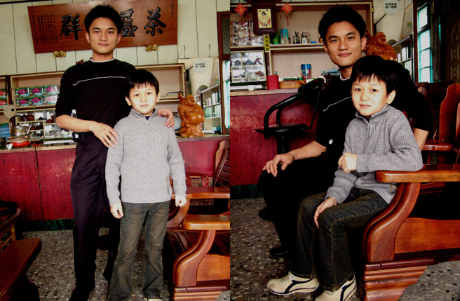 锺国洪（右）与哥哥的样貌形同父子。（图／脸书 锺国洪）