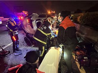 國1彰化段嚴重車禍 深夜4車追撞釀1死5傷