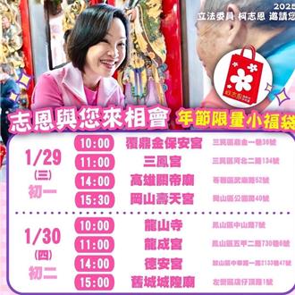 與陳其邁尬人氣！ 柯志恩走春發福袋為2026暖身