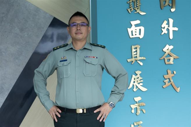 防材所所长朱中校。（记者陈怡璇摄）