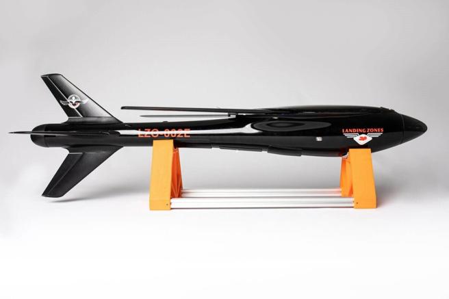 「鷹式」先進酬載投射系統，採用可變翼設計，可在高空高速環境執行任務。（取自「著陸區」公司網站）