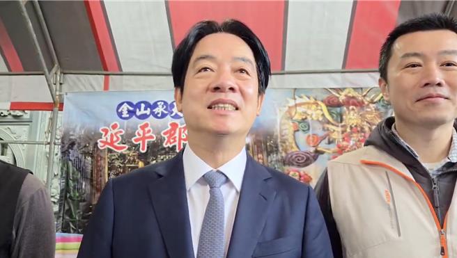 賴清德總統今上午到北海岸，上午八點半於承天宮參香。（總統府提供／陳薏云台北傳真）