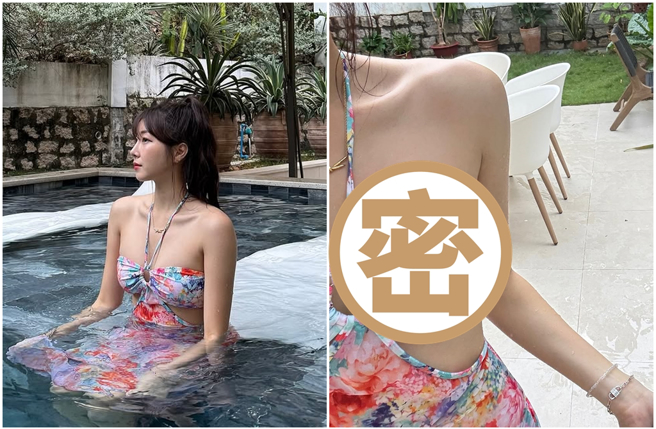  台钢雄鹰「Wing Stars」韩籍啦啦队女神安芝儇，台湾过年期间出国避寒度假，一系列泳装照非常吸睛。（图／摄自IG@wlgus2qh）