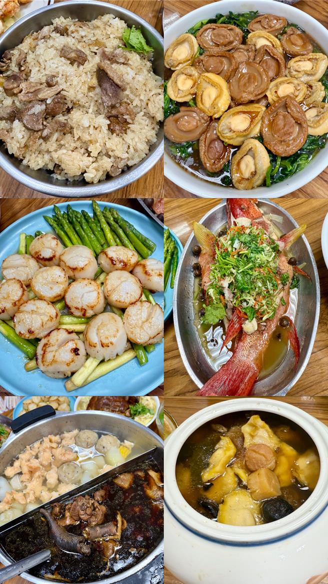 鸭肉米糕（左上）是陈随意的拿手招牌菜。（陈随意提供）