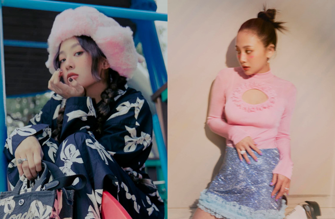 鬼鬼吳映潔當媽後第一個過年，胸前挖洞辣秀性感長輩圖。（圖／IG@gemma_811）