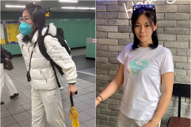 云林县无党籍议员陈芳盈与助理去年11月底遭遇严重车祸，伤势严重，除夕返乡过年，头、脚伤渐癒，但左眼仍看不见。（翻摄自陈芳盈脸书／合成）