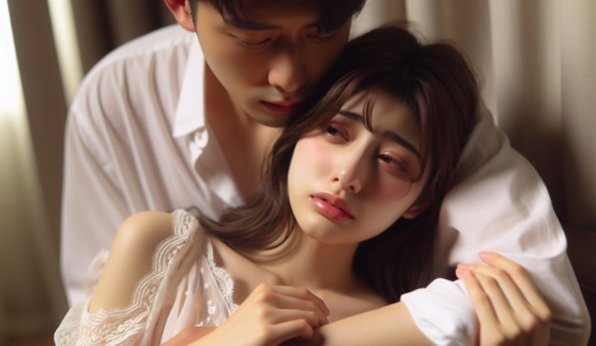 男警贴心护送报案妙龄女回家「拍背哄睡吻脸」，挨告性侵下场出炉。(示意图、与本案无关／AI生成）