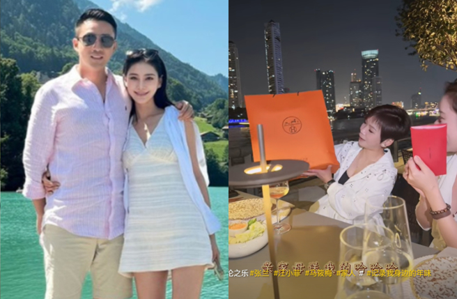 张兰赴泰过年同框亲家母，网讚汪小菲嫩妻一家优良基因。（图／微博、抖音 张兰俏生活）