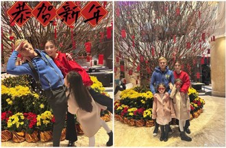 方媛PO全家福照「郭富城1動作放閃」 2女兒穿旗袍入鏡超萌