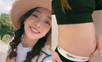 貝童彤過年曬凸肚照 網上一片恭喜聲本人公布答案了