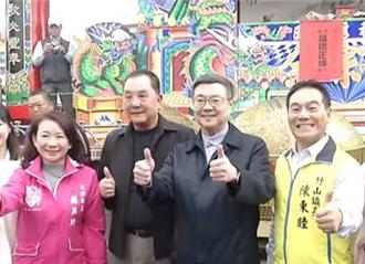 卓揆開工前紫南宮參香  談發財金籲朝野「信任、團結」