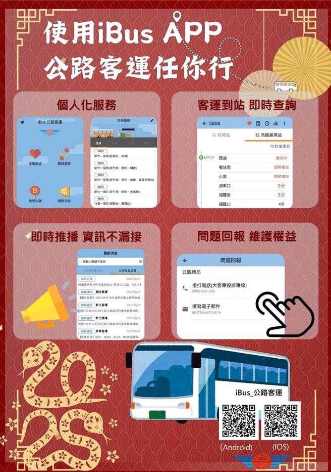 苗栗监理站呼吁年假最后一天，民眾多利用大眾运输工具。（苗栗监理站提供／谢明俊栗传真）