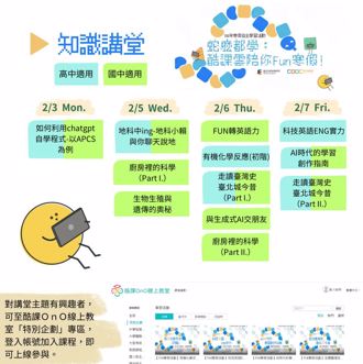 寒假最後衝刺！臺北市推10門酷課雲直播課 強化學科素養