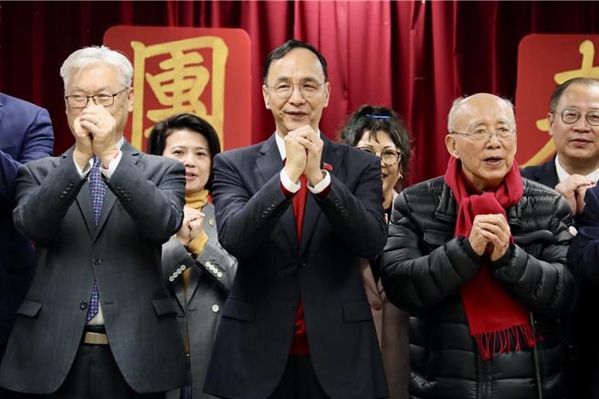 国民党中央党部3日举行新春团拜。（国民党提供）