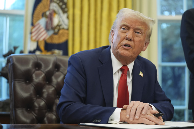 美國總統川普。（圖／美聯社）