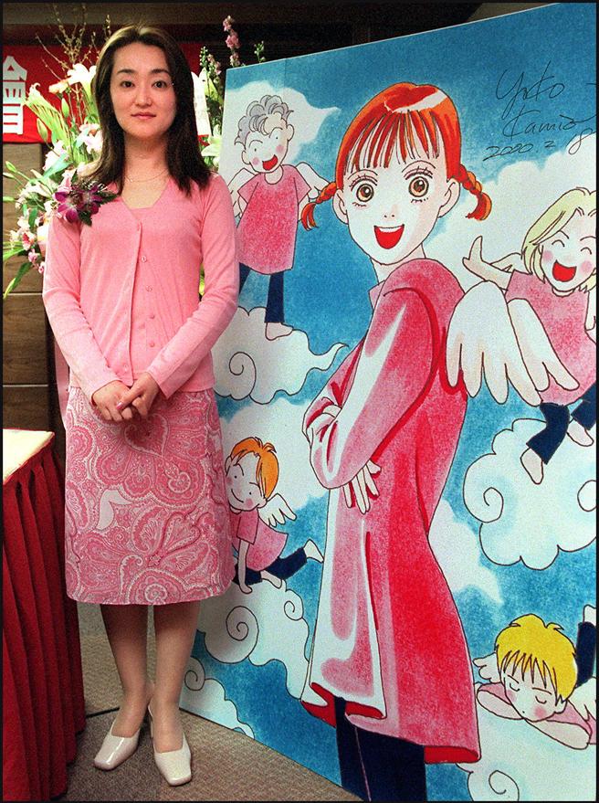 以《流星花园》校园爱情喜剧漫画一炮而红的神尾叶子曾来台会国内漫画迷。（图／中时资料照）