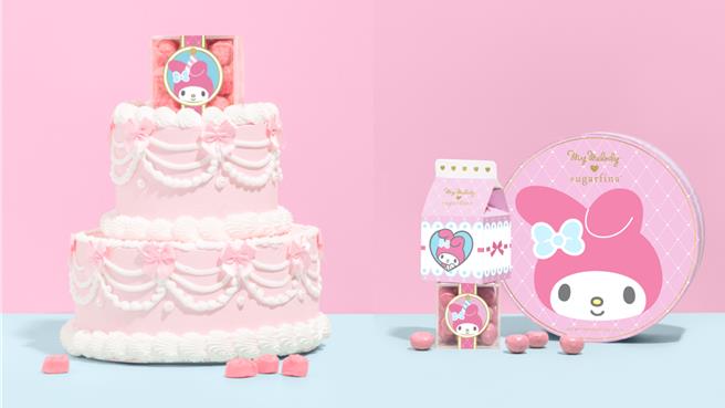 sugarfina合体三丽鸥人气IP美乐蒂推出情人节「献爱系列」。（sugarfina提供／朱世凯台北传真）