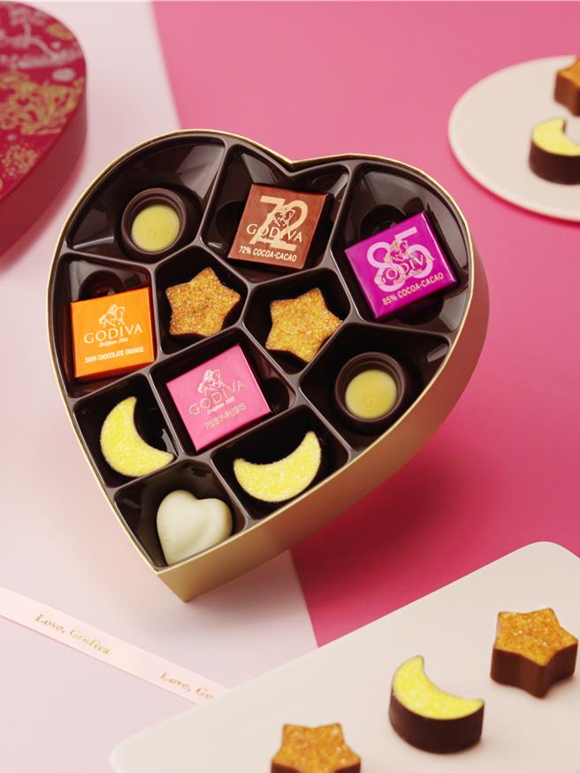 GODIVA打造2025情人节限定挚爱礼盒。（GODIVA提供／朱世凯台北传真）