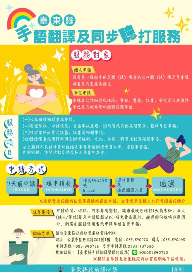 台东县政府手语应用班招生。（台东县政府提供／蔡旻妤台东传真）