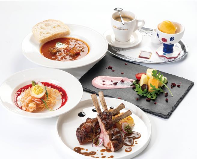  SOGO復興館Kaffee Amadeus情人節套餐，1560元。（SOGO提供）