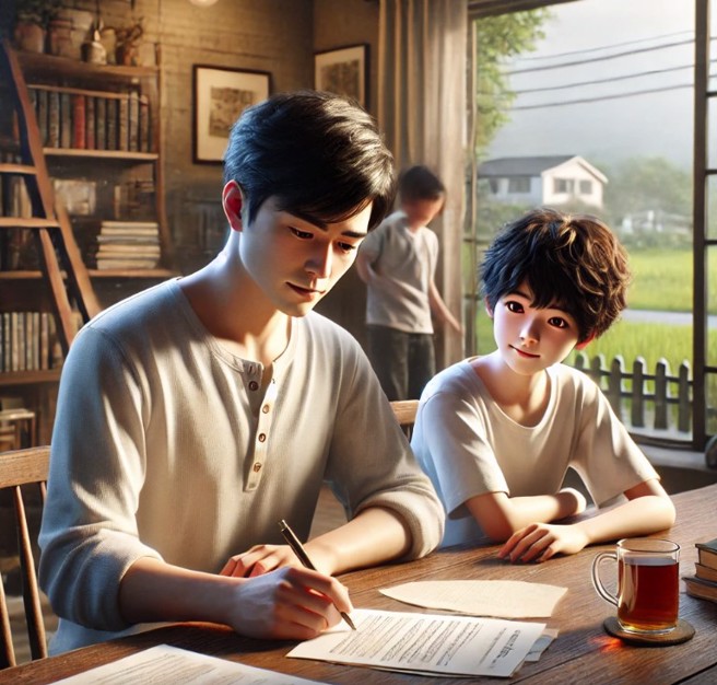 父亲想赠地给孩子（AI示意图）