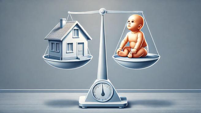 少子化的衝擊並不僅限於人口減少或勞動力短缺，對房市的影響也備受關注。(示意圖／ChatGPT)