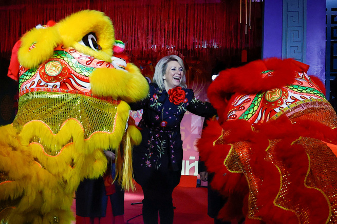 2025年1月28日，俄罗斯外交部发言人扎哈罗娃（Maria Zakharova）在莫斯科举行的《农历新年》前夕参加了庆祝活动。（路透社）