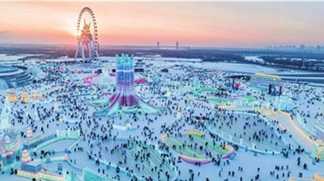 哈尔滨冰雪经济带动大陆黑龙江全省发展。（新华社）
