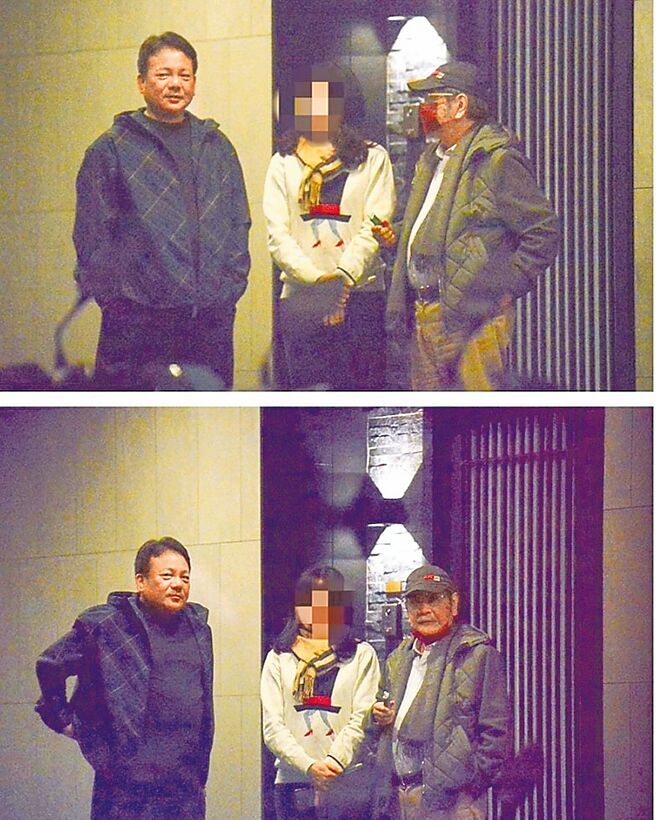 新黨台北市議員侯漢廷公布北檢檢察官與民進黨新潮流大老吳乃仁的用餐照片，並揭露檢察官與吳乃仁離開餐廳的時間相差無幾。（侯漢廷提供）