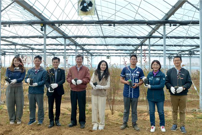 苗栗县卓兰镇甜馨农园农场负责人百大青农吴保谅，接手父亲的果园后创新求变，向农业部农粮署争取经费设置智慧温网，种植蓝莓及草莓。苗栗县政府农业处盼能藉由科技方法减少气候变迁对农业生产造成的影响，并推动国产蓝莓大联盟，行销本县新农作。（苗栗县政府提供／吕丽甄苗栗传真）