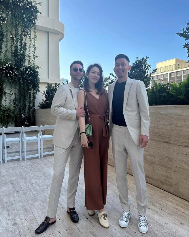 Melody飞半个地球，祝福弟弟和男友结婚。（图／翻摄自melodykliu IG）