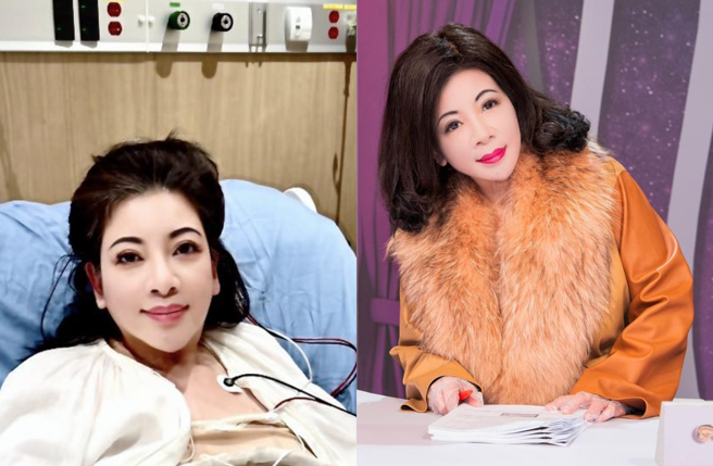 陈文茜心跳破120下爆心肌炎，过年后紧急住院，医师随行到电视台录影。（图／脸书 文茜的世界周报 Sisy's World News）